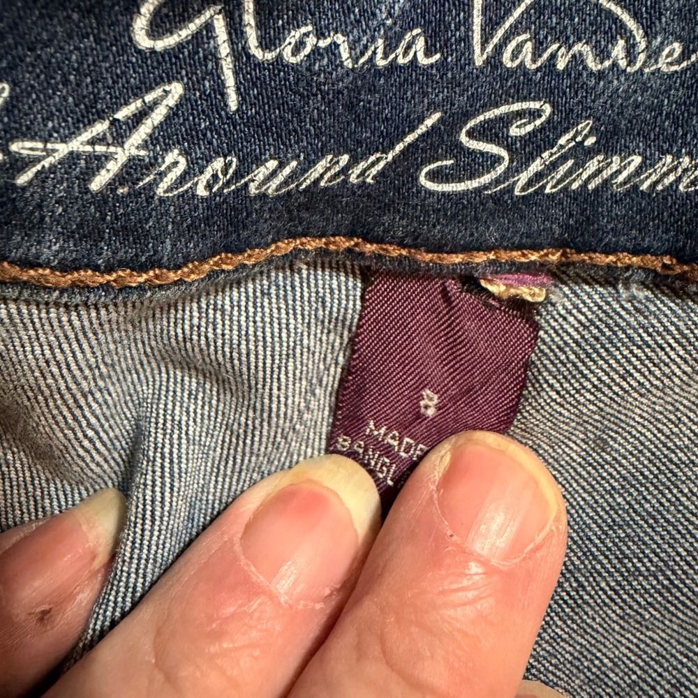Gloria Vanderbilt All Around Slimming Effect Skinny Jeans Blue Women Size 8 - Picture 6 of 6